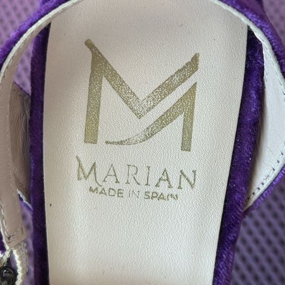 Crushed velvet purple Marian Spain heels - Picture 5 of 9